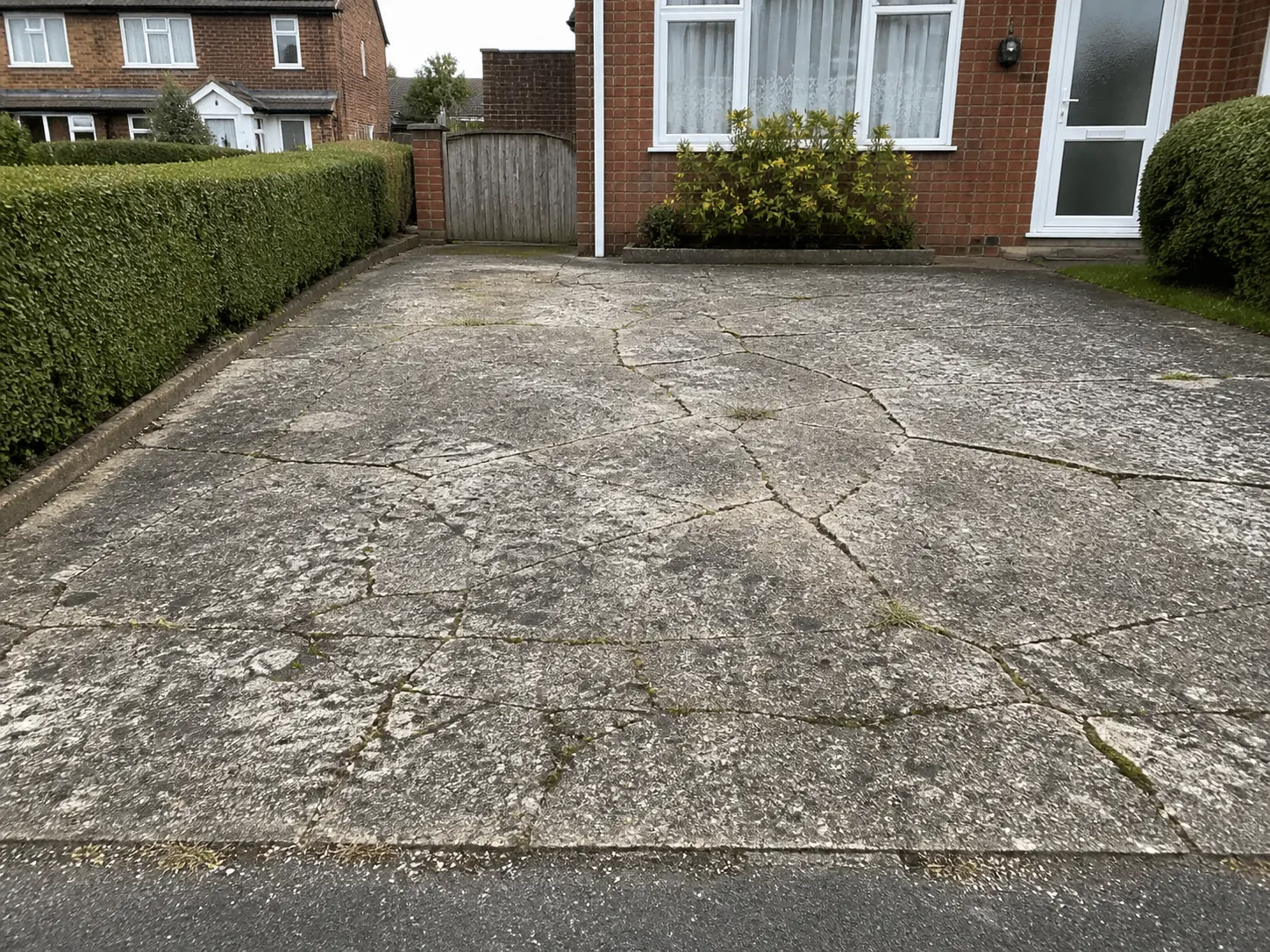 Driveway transformation in London — before